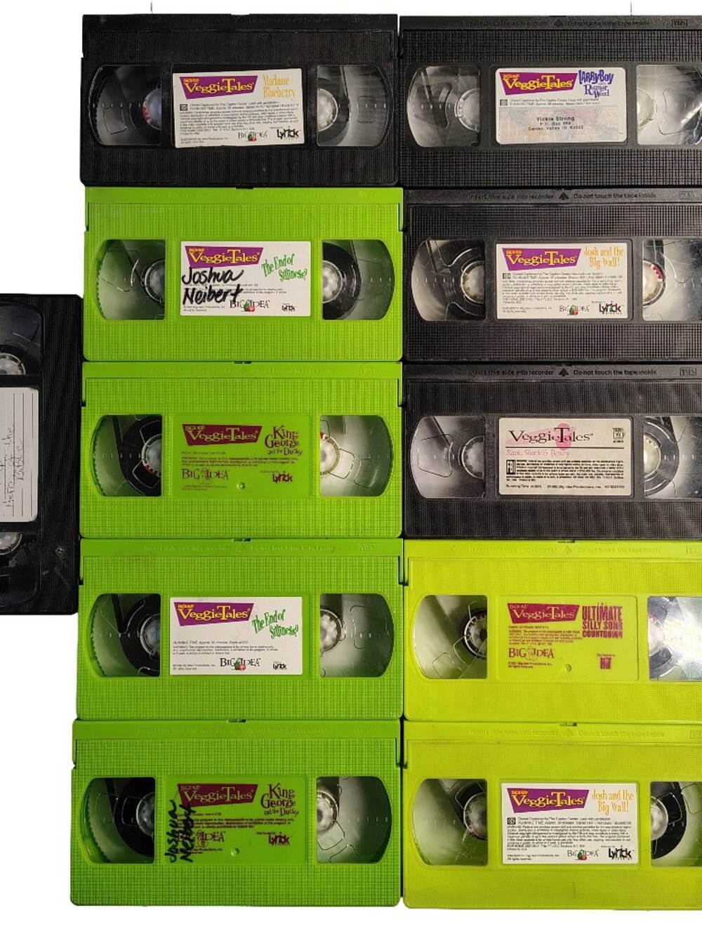(1990-2005) As-Is Veggie-Tales Kids Learning 11 VHS Tape Collection Bundle